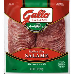 Gallo Salame Gallo® Salame Deli Thin Sliced Italian Dry Salame, 7 oz