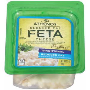 Athenos Crumbled Traditional Reduced Fat Feta Cheese, 3.5 oz