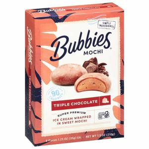 Bubbies Mochi, Triple Chocolate, Super Premium