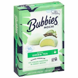 Bubbies Mochi, Matcha Green Tea, Super Premium