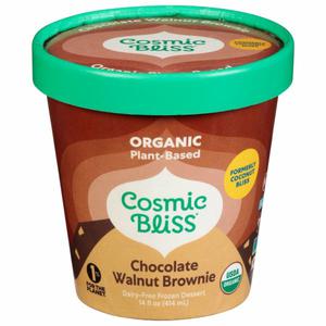 Cosmic Bliss Frozen Dessert, Organic, Dairy-Free, Chocolate Walnut Brownie