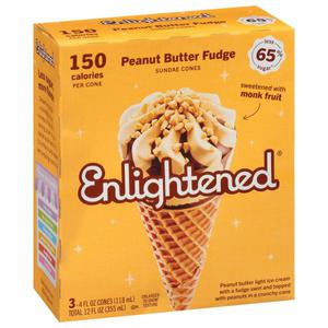 Enlightened Sundae Cones, Peanut Butter Fudge