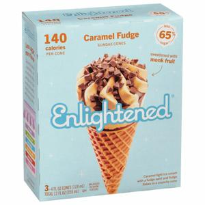 Enlightened Sundae Cones, Caramel Fudge