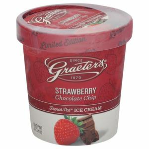 Graeter's Ice Cream, French Pot, Strawberry Chocolate Chip