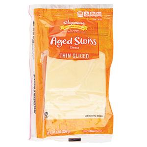 Wegmans Aged Swiss Cheese, Thin Sliced