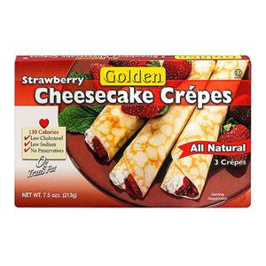 Golden Star Strawberry Cheesecake Crepes