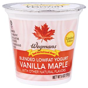 Wegmans Lowfat Blended Vanilla Maple Yogurt