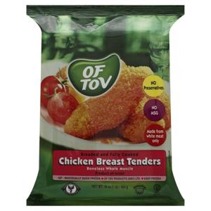 Of Tov Chicken Breast Tenders, Boneless, Breaded