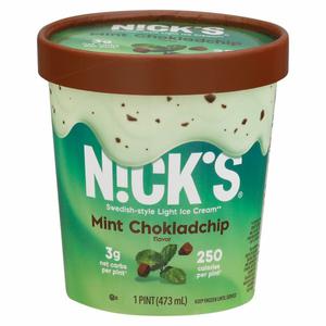 Nick's Ice Cream, Light, Mint Chokladchip Flavor, Swedish-Style