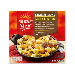 Breakfast Best Sausage & Gravy or Meatlovers Breakfast Bowl