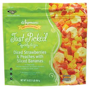 Wegmans Frozen Diced Strawberries & Peaches with Sliced Bananas