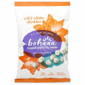 Bohana Water Lily Seeds, Popped, Wild White Cheddar