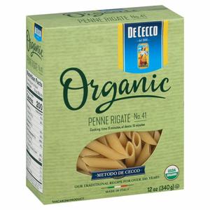 De Cecco Penne Rigate, Organic, No. 41