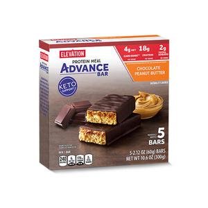 Elevation Advance Bars Meal Replacement Chocolate Peanut Butter or Chocolate Chip Granola