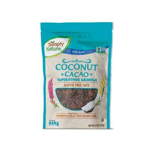 Simply Nature Dark Chocolate or Coconut Cacao Super Food Granola