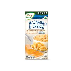 Simply Nature Organic Macaroni & Cheese or Shells & White Cheddar