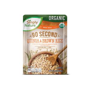 Simply Nature Organic 90 Second Quinoa & Brown Rice or Seven Grains