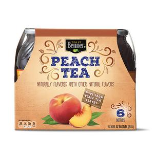 Benner Peach Tea or Diet Peach Tea 6 Pack