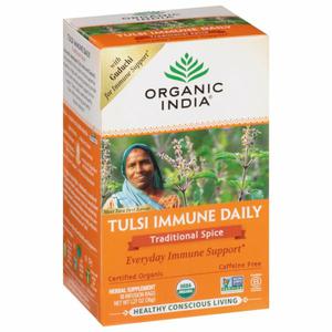 ORGANIC INDIA Tulsi Immune Daily, Traditional Spice, Infusion Bags