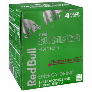 Red Bull The Summer Edition Energy Drink, Dragon Fruit, 4 Pack