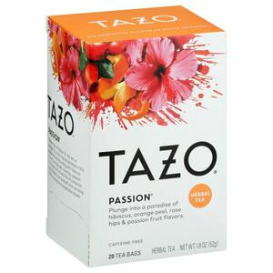 Tazo Tea Herbal Tea, Passion, Caffeine-Free, Bags