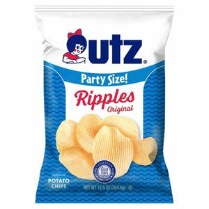 Utz Potato Chips, Ripples, Original, Party Size