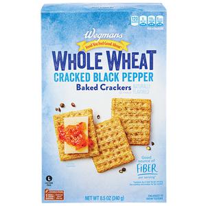 Wegmans Whole Wheat Cracked Black Pepper Baked Crackers