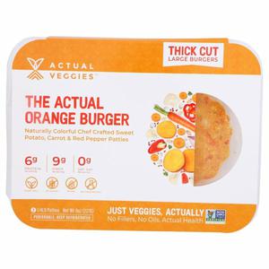 Actual Veggies Patties, The Actual Orange Burger, Thick Cut