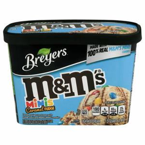 Breyers M&M's Minis Ice Cream, Light, Caramel Fudge