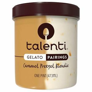 Talenti Gelato Pairings, Caramel Pretzel Blondie