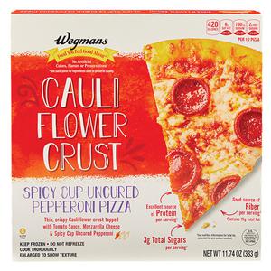 Wegmans Frozen Cauliflower Crust Spicy Cup Uncured Pepperoni Pizza