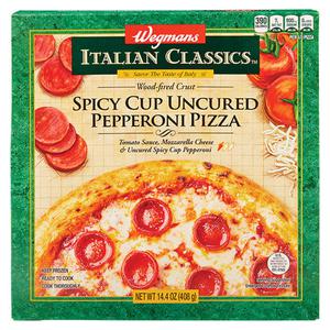 Wegmans Italian Classics Frozen Wood-Fired Crust Spicy Cup Uncured Pepperoni Pizza