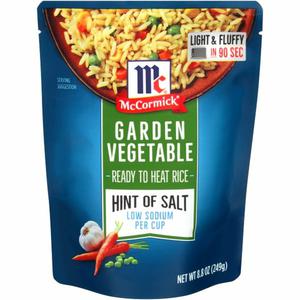 McCormick® Ready to Heat Rice Garden Vegetable Hint of Salt