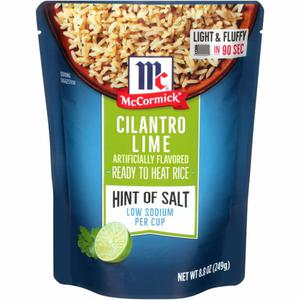 McCormick® Ready to Heat Rice Cilantro Lime Hint of Salt