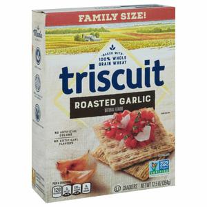 triscuit Triscuit Crackers, Roasted Garlic, Family Size