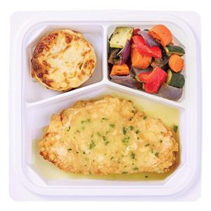 Wegmans Chicken French with Lemon Butter Sauce, Roasted Vegetables & Potato Gratin