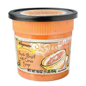 Wegmans Tomato Basil with Orzo Soup