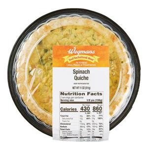 Wegmans Spinach Quiche