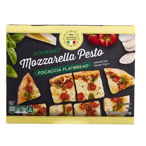 Lidl Preferred Selection frozen focaccia flatbread, mozzarella pesto