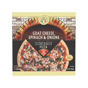 Lidl Preferred Selection frozen stonebaked pizza, goat cheese, spinach & onions