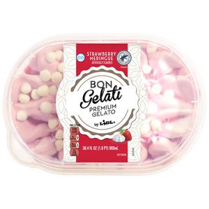 Bon Gelati premium gelato, strawberry meringue