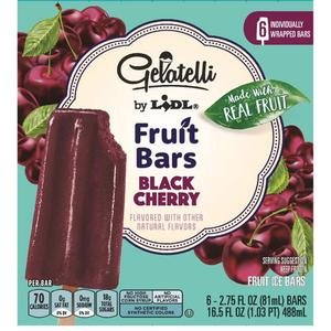 Gelatelli frozen fruit bars, black cherry