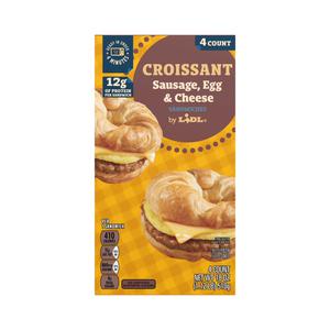 Lidl frozen sausage egg & cheese croissants