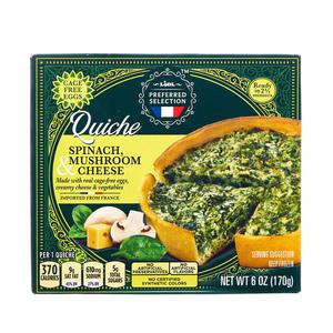 Lidl Preferred Selection frozen quiche spinach, mushroom & cheese