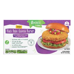 Vemondo frozen black bean quinoa burger