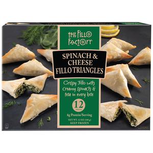 The Fillo Factory frozen spinach & cheese fillo triangles