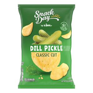 Snack Day dill pickle flavored potato chips