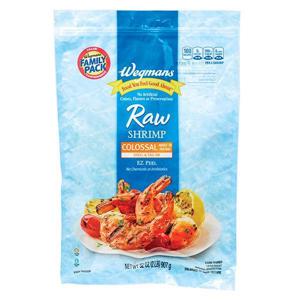 Wegmans Shrimp, Raw, EZ Peel, Colossal, 13/15, FAMILY PACK