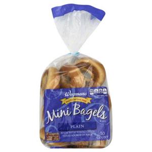 Wegmans Mini Bagels, Plain