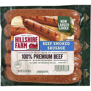 Hillshire Farm Beef Smoked Sausage Links, 5 Count